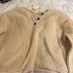 A. N. A. Sherpa sweater